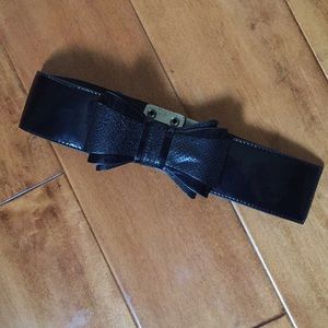 Black Bow Waist Belt